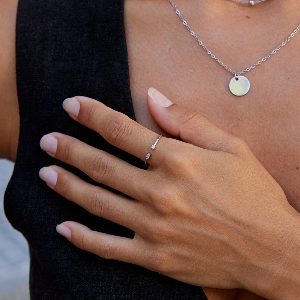 Serena Silver Crystal Ring